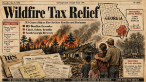 Georgia and IRS Extend Tax Deadlines for South Georgia Wildfire Victims
