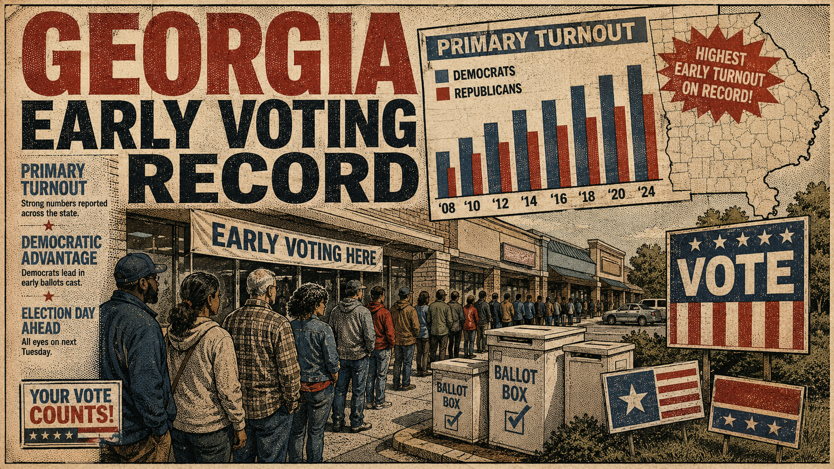 Georgia Early Voting Breaks Primary Record