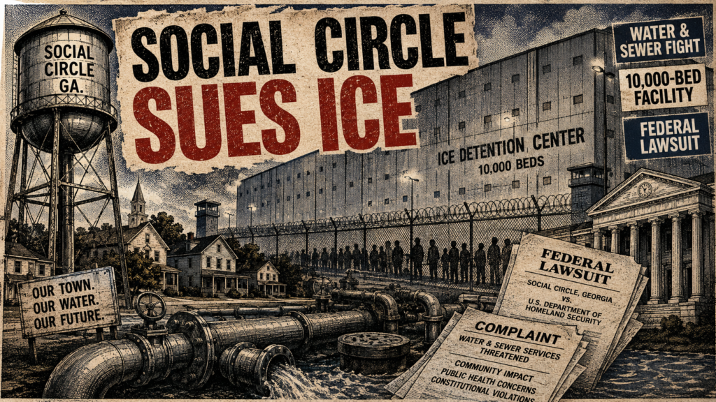 Social Circle Sues ICE as Planned Detention Center Raises Water, Sewer and Local Control Questions