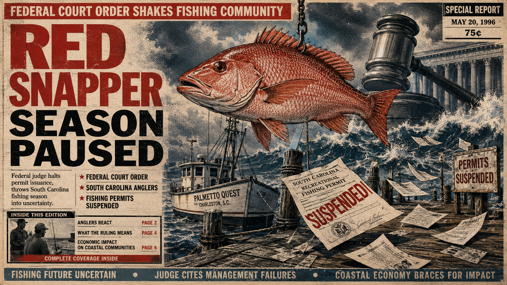 South Carolina’s Expanded Red Snapper Season Paused After Federal Court Order
