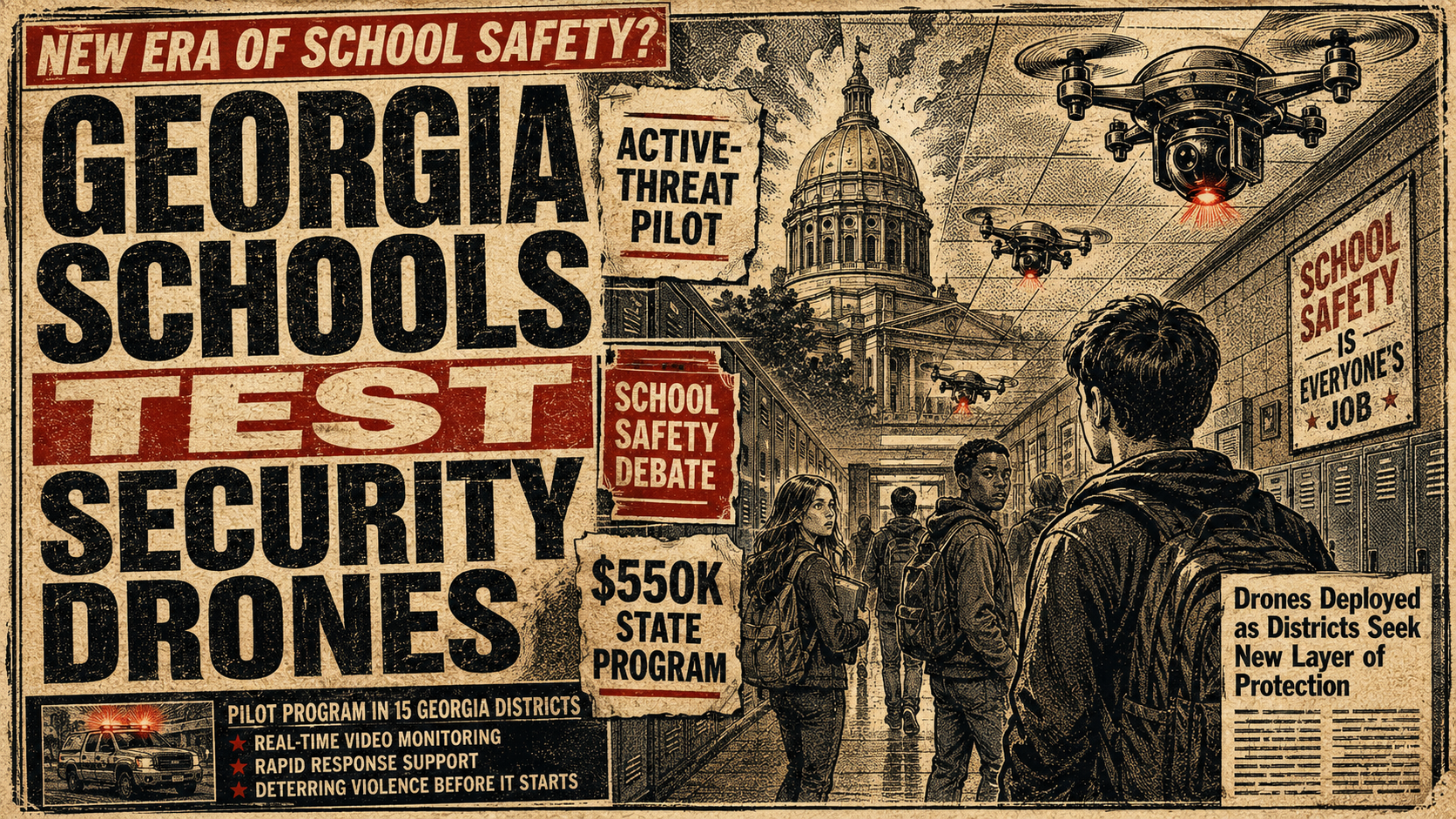 Georgia High Schools Will Test Drones for Active-Shooter Response