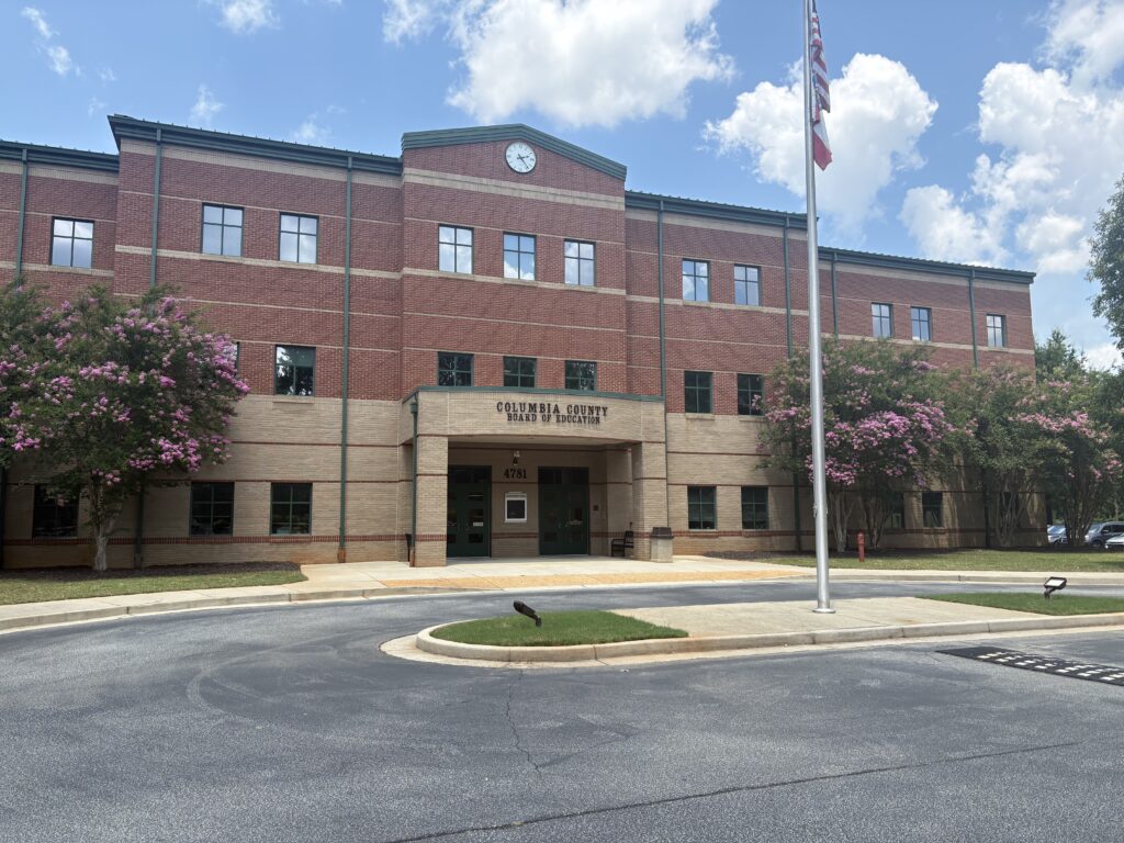 Columbia County Board of Education administrative offices at 4781 Hereford Farm Road in Evans, Georgia