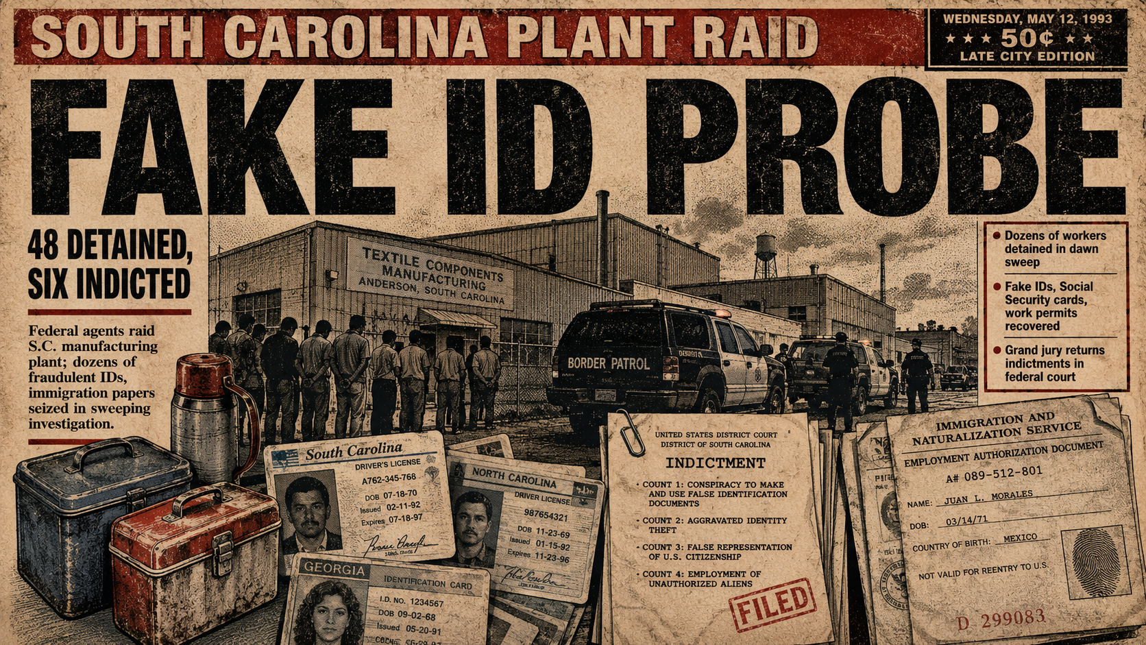 South Carolina Fake-ID Probe Leads to ICE Detention of 48 Workers, Six Indictments