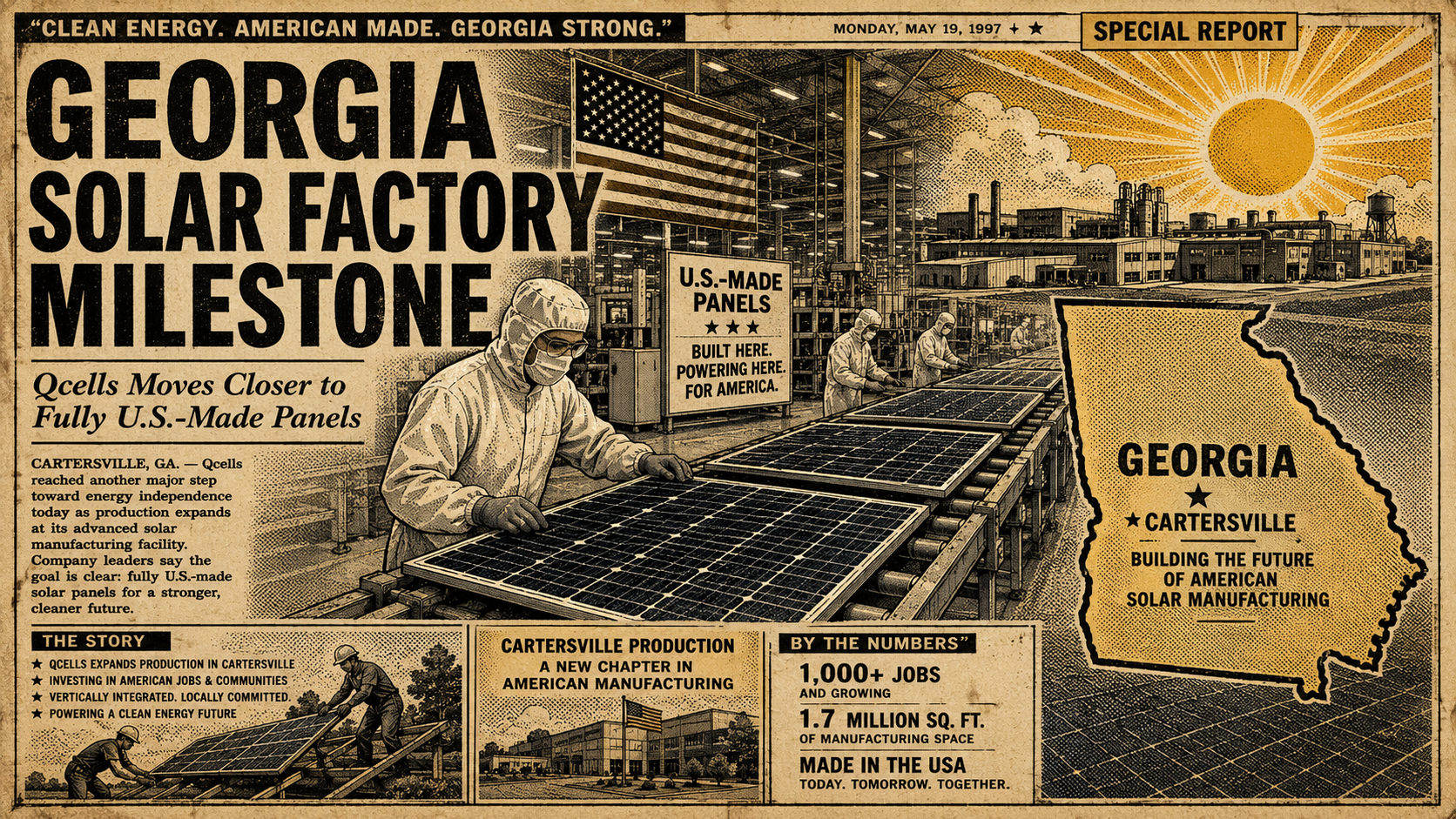 Qcells Moves Closer to Fully U.S.-Made Solar Panels at Georgia Factory