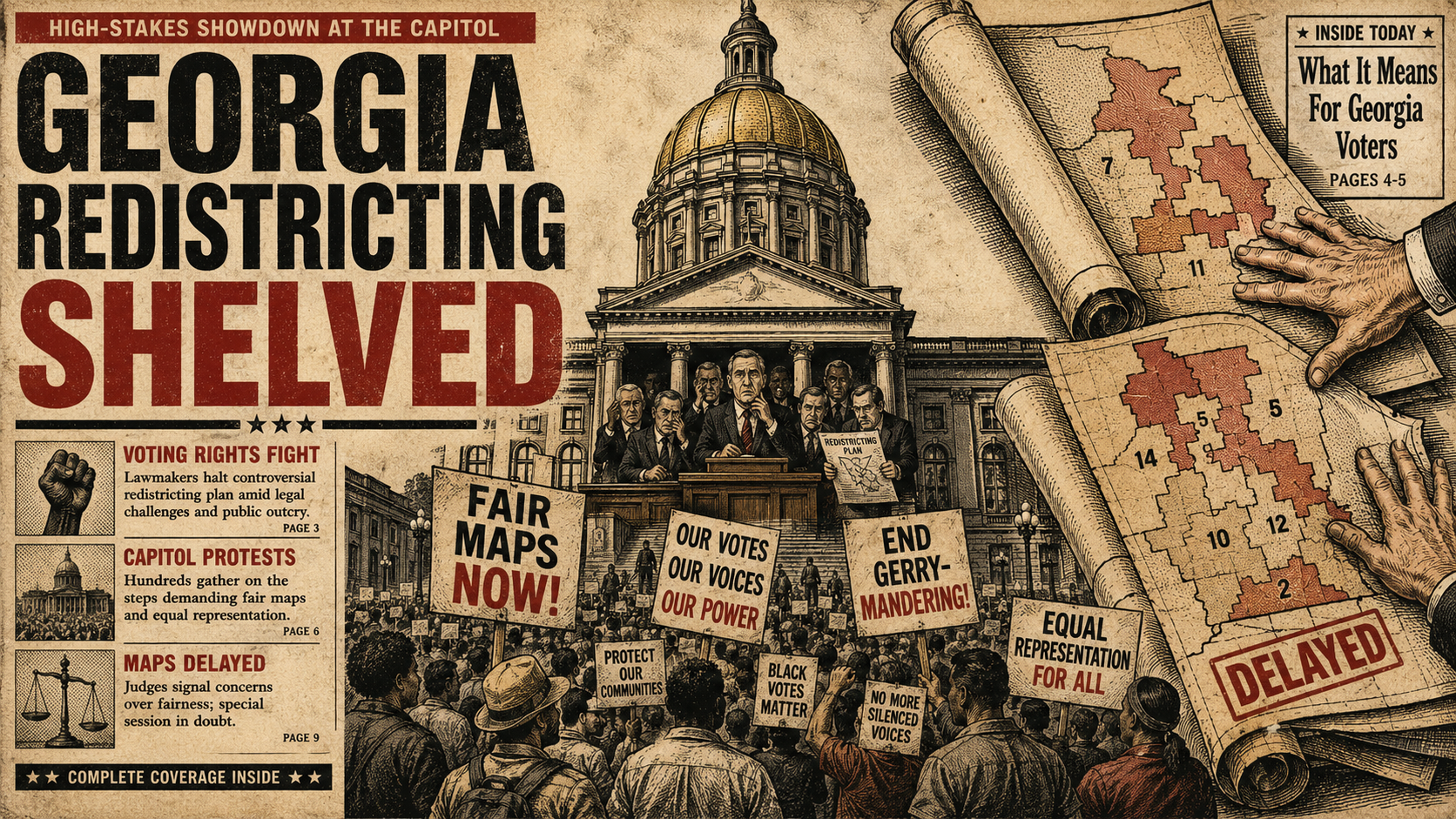 Georgia Republicans Back Away From Redistricting Fight After Capitol Protests