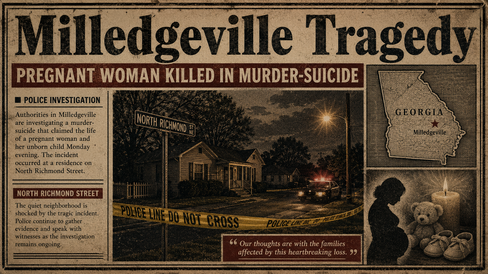 Pregnant Woman and Unborn Child Killed in Milledgeville Murder-Suicide, Police Say