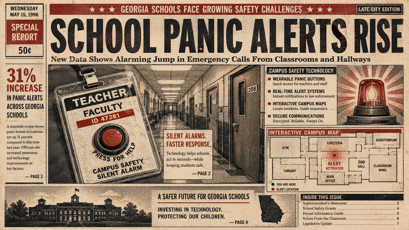 School Panic Button Alerts Rise as Georgia Expands Campus Safety Requirements