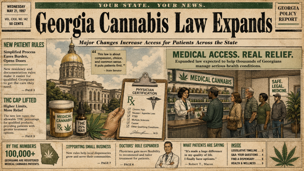 Georgia Medical Cannabis Law Expands Access, but Details Will Matter for Patients and Regulators