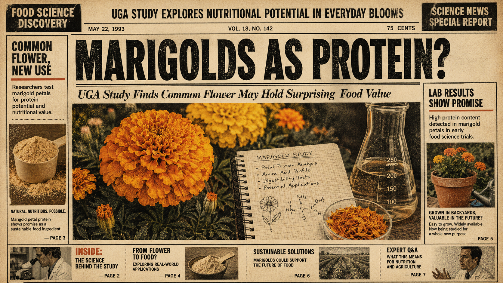 Georgia Researchers Find Marigolds May Have a Future Beyond the Flower Pot