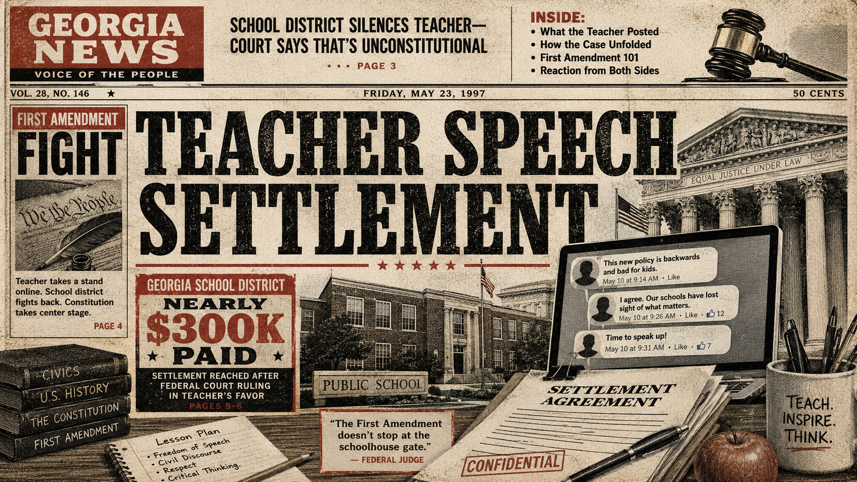 Georgia Teacher Reaches Nearly $300K Settlement After Charlie Kirk Social Media Dispute