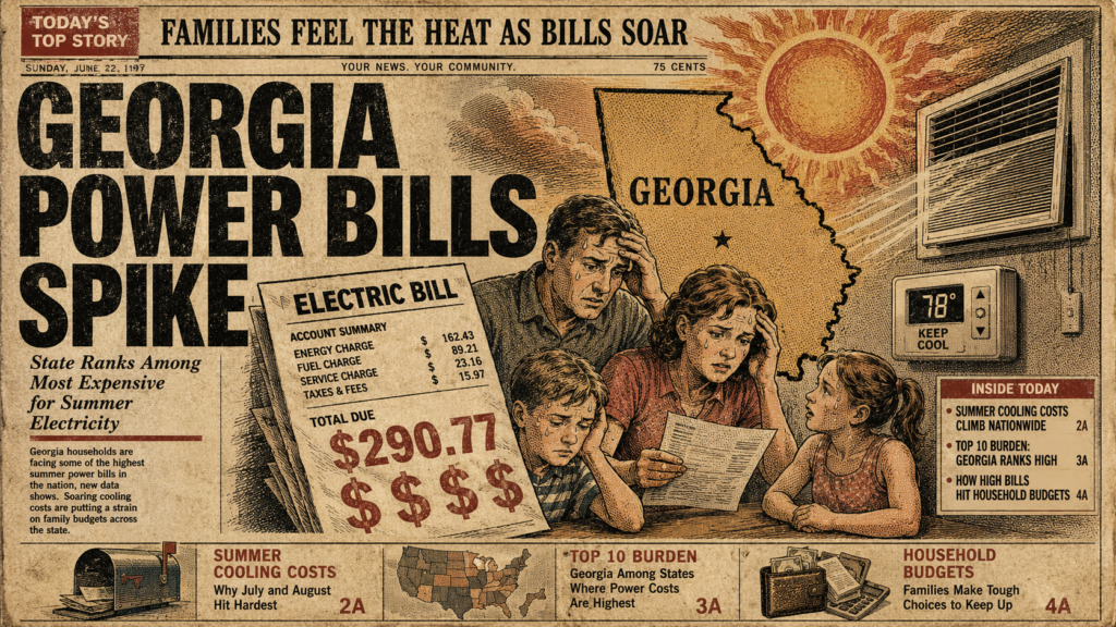 Georgia Ranks 8th for Summer Electricity Burden as Cooling Costs Hit Household Budgets
