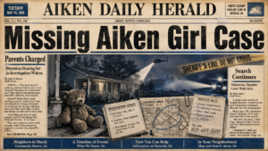 Parents of Missing Aiken Girl Charged as Search Continues for 4-Year-Old