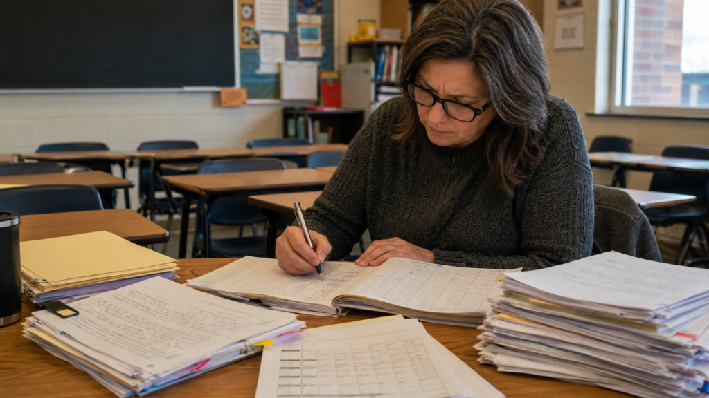 If a student turns in no work and still receives 50 points, the grade no longer tells parents what happened