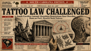 South Carolina Tattoo Rules Face Federal Lawsuit Over Churches