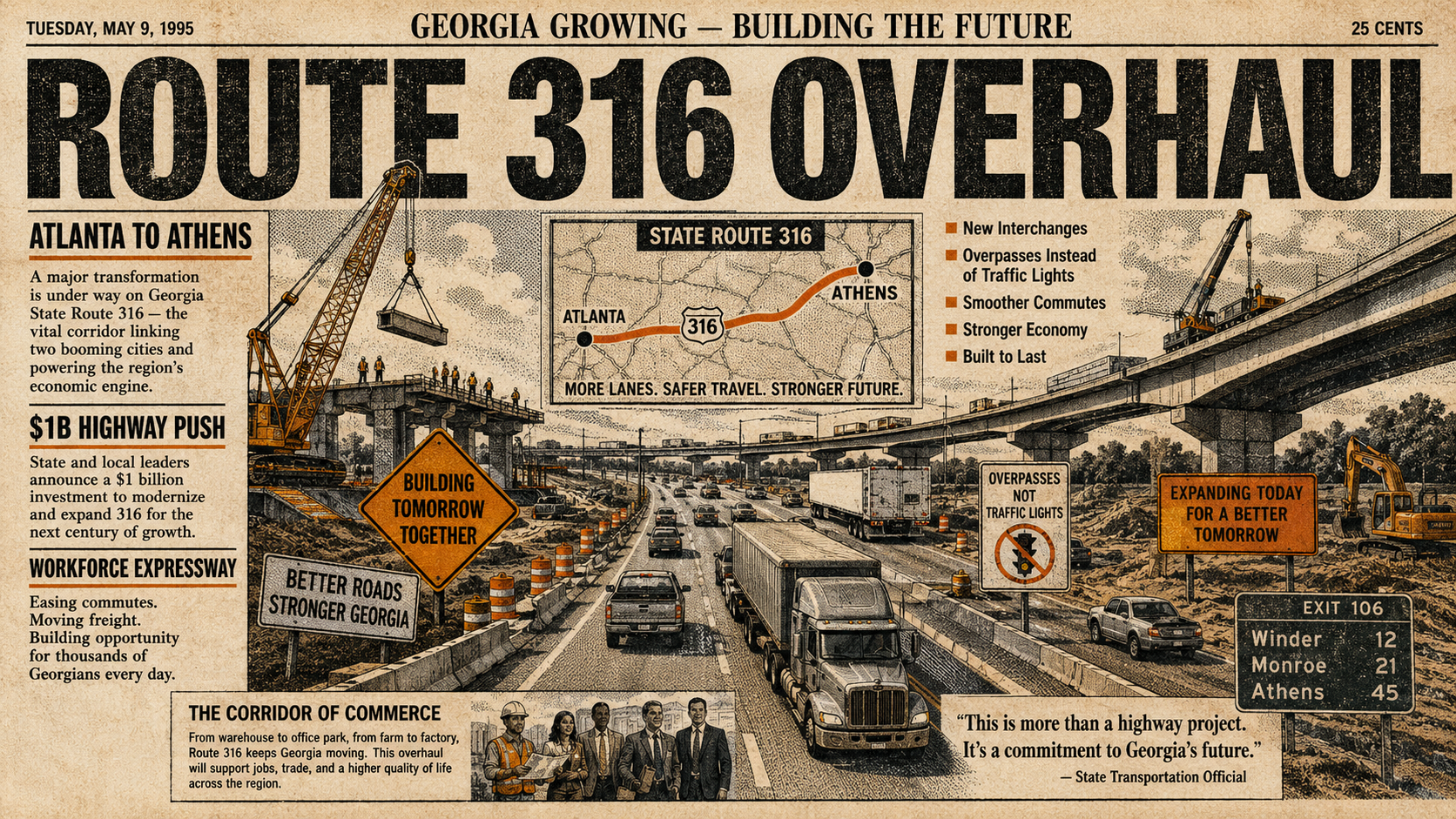 Georgia’s $1 Billion Route 316 Overhaul Aims to Turn a Commuter Highway Into an Economic Corridor