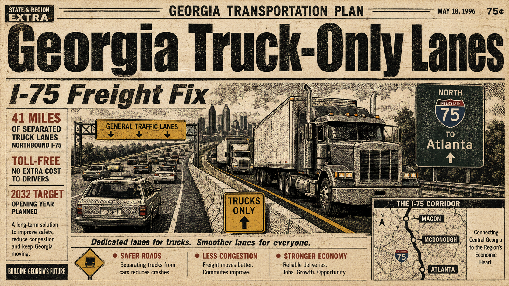 Georgia’s I-75 Truck-Only Lane Project